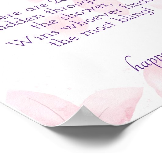 Ring Hunt Vrijgezellenfeest Game Sign Poster (Hoek)