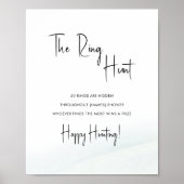 Ring Hunt Vrijgezellenfeest Game Soft Green Wash P Poster (Voorkant)