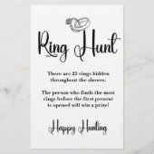 Ring Hunt Vrijgezellenfeest spel Elegant teken (Voorkant)