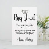 Ring Hunt Vrijgezellenfeest spel Elegant teken (Staand voorkant)