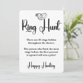 Ring Hunt Vrijgezellenfeest spel Elegant teken spe Kaart (Staand voorkant)