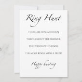 Ring Hunt Vrijgezellenfeest Spel Tafelblad Tekenen Kaart (Voorkant)