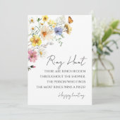 Ring Hunt Wildflower Boho Vrijgezellenfeest Game k Kaart (Staand voorkant)