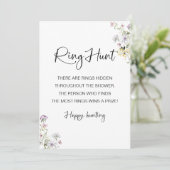 Ring Hunt Wildflower Bruidsdouche Spel Kaart (Staand voorkant)