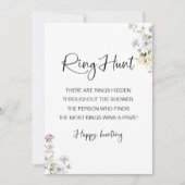 Ring Hunt Wildflower Vrijgezellenfeest spel Kaart (Voorkant)