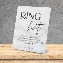 Ring Hunt Ze is op Cloud 9 Vrijgezellenfeest Reclamebord Met Voetstuk