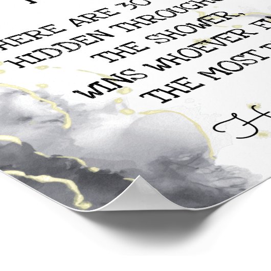 Ring Hunt Zwarte Rozen Bruidsfeest Spel Bord Poster (Hoek)