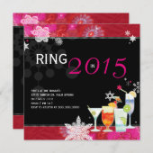 Ring in 2015 Glamoureus nieuwjaarsfeest Kaart (Voorkant / Achterkant)