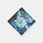 Ring in 2024 wensend voor vrede op aarde servet (Hoek)