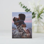 Ring in de Nieuwe Foto van het Jaar sparen de Datu Aankondigingskaart (Staand voorkant)