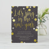 Ring in de nieuwjaars Glam nieuwjaarspartij Kaart (Staand voorkant)