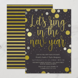 Ring in de nieuwjaars Glam nieuwjaarspartij Kaart