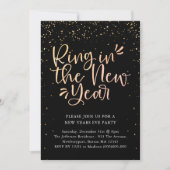 Ring in de nieuwjaarsuitnodiging kaart (Voorkant)