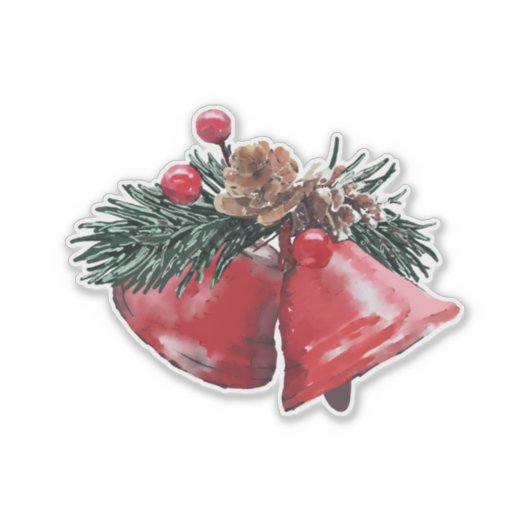 Ring in de vreugde van het seizoen met feestelijke sticker (Voorkant)