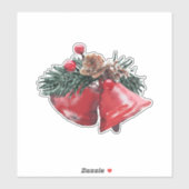 Ring in de vreugde van het seizoen met feestelijke sticker (Vel)