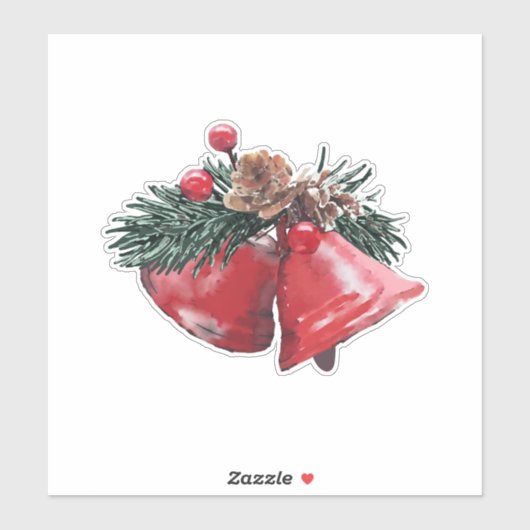 Ring in de vreugde van het seizoen met feestelijke sticker (Vel)