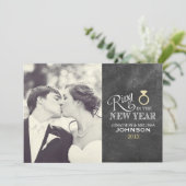 Ring in het nieuwe jaar | Goudharing Feestdagenkaart (Staand voorkant)