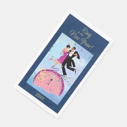 Ring in het nieuwe jaar servet (Hoek)