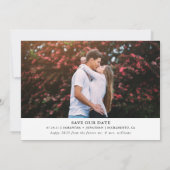 Ring in het nieuwjaarshuwelijk sparen de datum aankondiging (Achterkant)