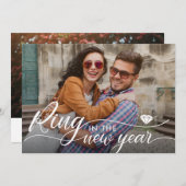 Ring in het nieuwjaarshuwelijk sparen de datum aankondiging (Voorkant / Achterkant)