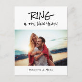 Ring in nieuwjaarsfoto aankondigingskaart (Voorkant)