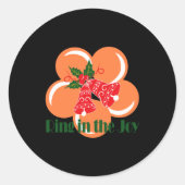 Ring In The Joy  Ronde Sticker (Voorkant)