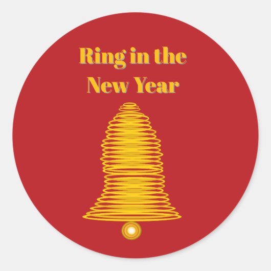 Ring in the New Year Envelope Seals Ronde Sticker (Voorkant)