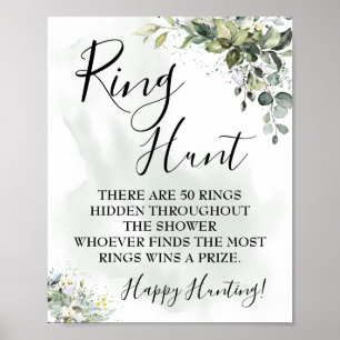 Ring jacht Eucalyptus groen vetplant spel bordje Poster