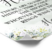 Ring jacht Eucalyptus groen vetplant wild bord Poster (Hoek)