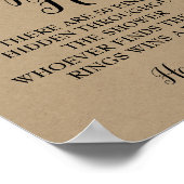 Ring jachtwedstrijd Vrijgezellenfeest trouwe bruil Poster (Hoek)