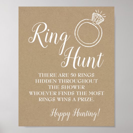 Ring jachtwedstrijd Vrijgezellenfeest trouwe bruil Poster (Voorkant)