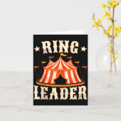 Ring Leader - Circus Lover Ringmaster Circus Party Kaart (Gele Bloem)