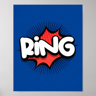 Ring! Levendige Pop Art Sound Effect Poster