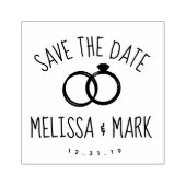 Ring Logo Fun Lettering Save the Date Rubberstempel (Afrduk)