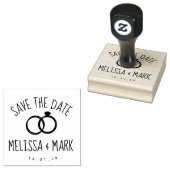 Ring Logo Leuk Lettertype Save the Date     Rubberstempel (Gestempeld)