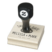 Ring Logo Leuk Lettertype Save the Date     Rubberstempel (Stempel)