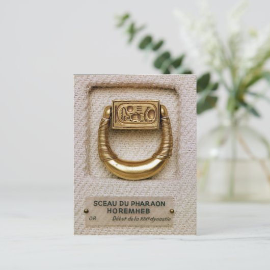 Ring met de verzegeling van General Horemheb Briefkaart (Staand voorkant)