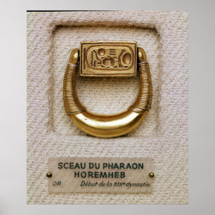 Ring met de verzegeling van General Horemheb Poster
