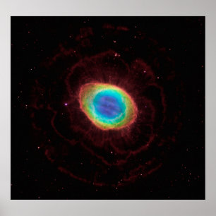 Ring Nebula of NGC 6720 True Shape, ZGOA Poster