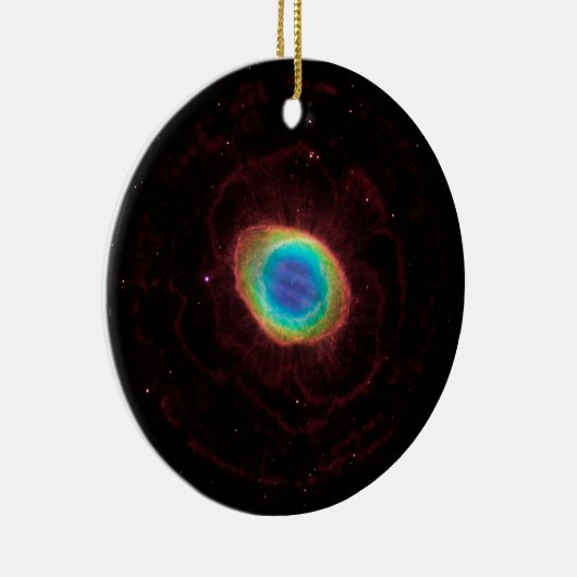 Ring Nebula Space Universe Keramisch Ornament (Rechts)
