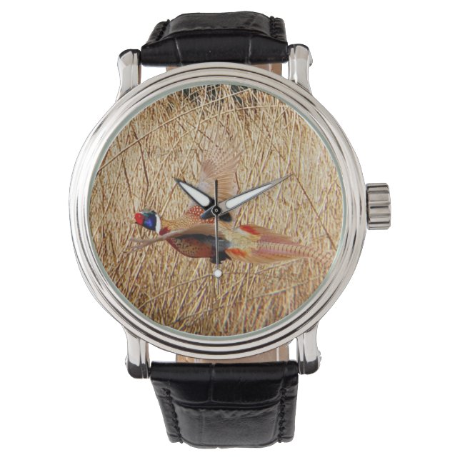 Ring Neck Pheasant Gifts, fazant Hunting Horloge (Voorkant)