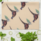  Ring Neck Pheasant Tan Theedoek (Gevouwen)