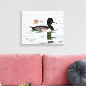 Ring-necked duck male canvas afdruk (Insitu (Woonkamer))
