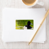 Ring-Necked Ducks Black & White Birds Green Water Etiket (Insitu)