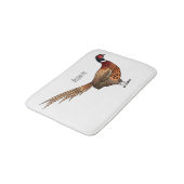 Ring-necked fazant bird cartoon badmat (Gekanteld)