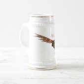 Ring-necked fazant bird cartoon bierpul (Voorkant links)