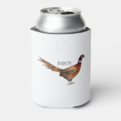 Ring-necked fazant bird cartoon blikjeskoeler (Blikje Achterkant)