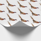 Ring-necked fazant bird cartoon cadeaupapier (Hoek)