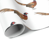 Ring-necked fazant bird cartoon cadeaupapier (Rol Hoek)
