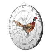 Ring-necked fazant bird cartoon dartbord (Voorkant Rechts)